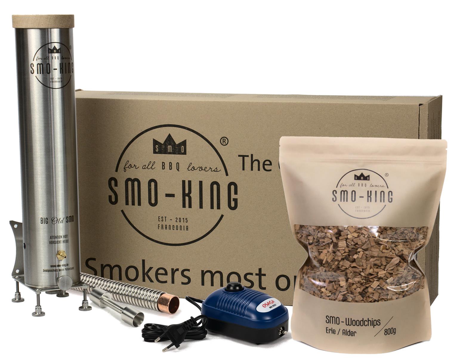 Smo-King Générateur de fumée froide BIG-Old-SMO 2,3 litres avec pompe à membrane 230 Volt STARTER-SET XL