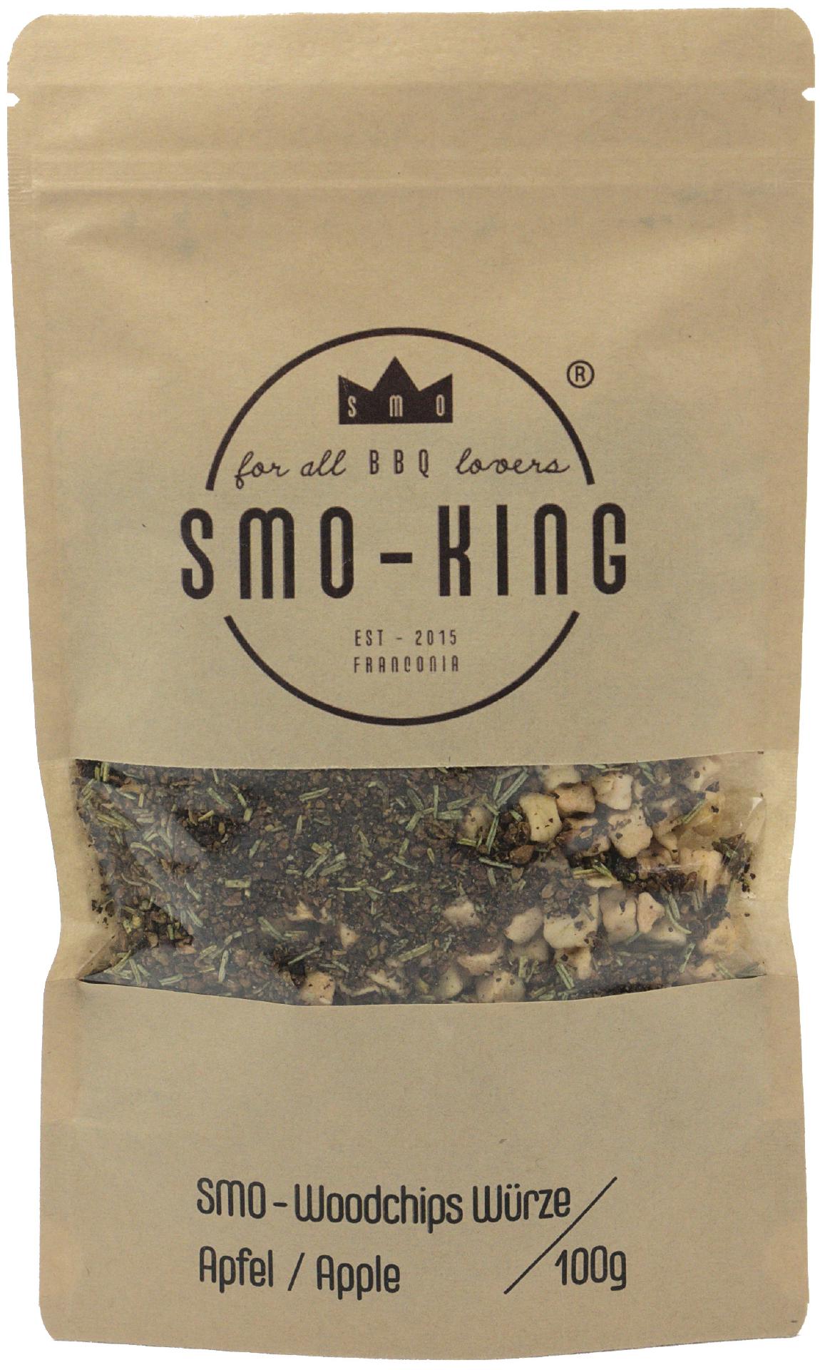 Smo-King Woodchips - Assaisonnement Pomme 100 g Paquet de fruits aux copeaux de bois Smo-King
