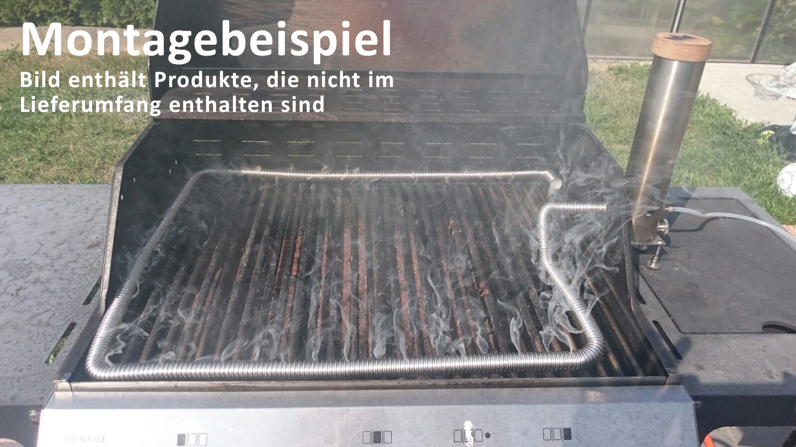 Tuyau flexible en acier inoxydable pour 1,25 litres Big-Grill-Smo 2 mètres