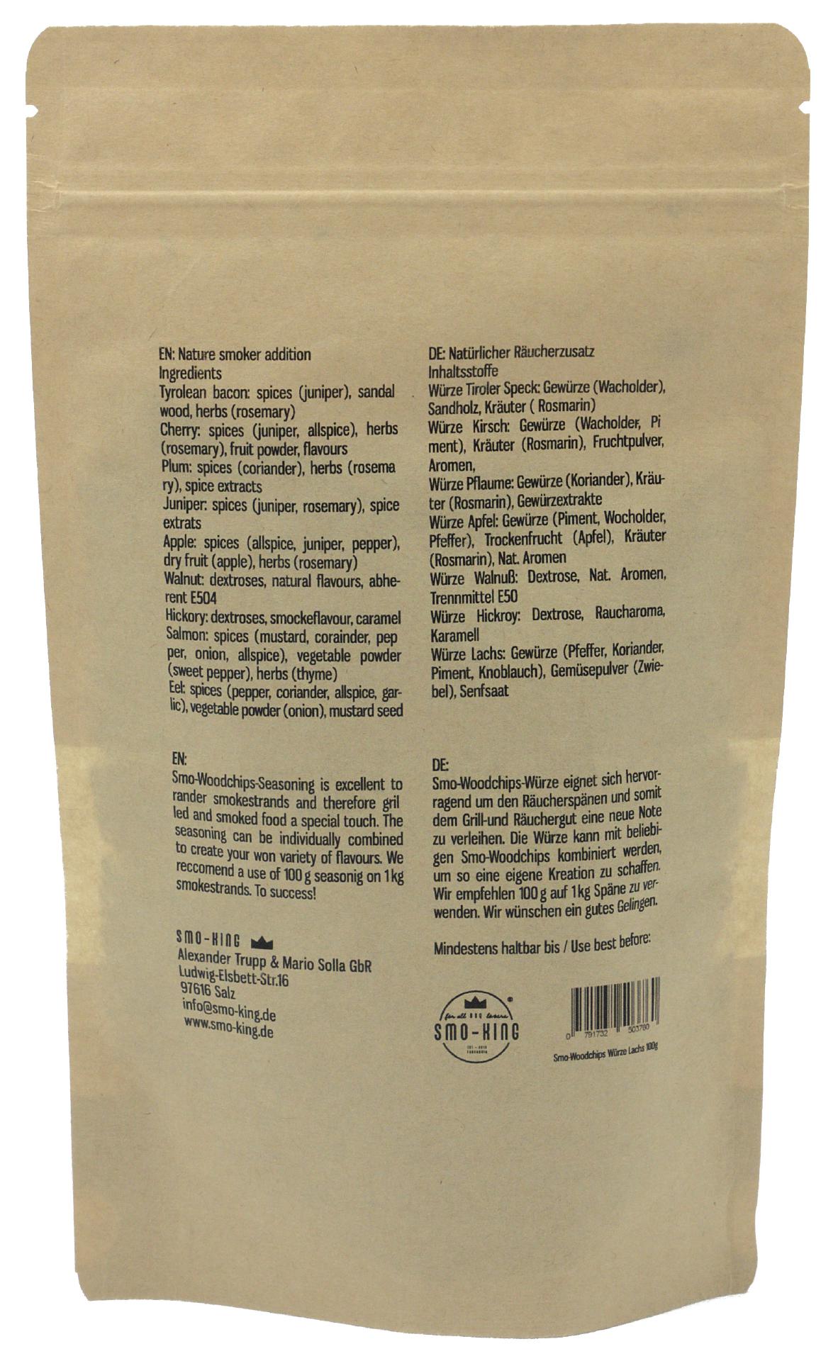 Smo-King Woodchips - Assaisonnement Saumon 100 g