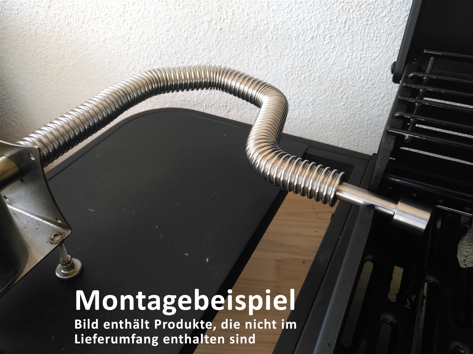 Tuyau flexible en acier inoxydable pour 0,65 litre de fumée de gril 0,5 mètre Tuyau flexible en acier inoxydable pour 0,65 litre de fumée de gril, 2 mètres