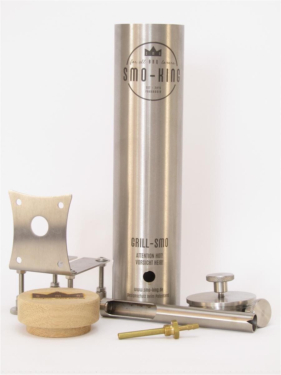 Générateur de fumée froide Smo-King GRILL-SMO 0,65 litre STARTER SET Smo-King WOK-SMO inkl. Kaltrauchgenerator GRILL-SMO 0,65 Liter STARTER-SET | batteriebetrieben | Thermometer