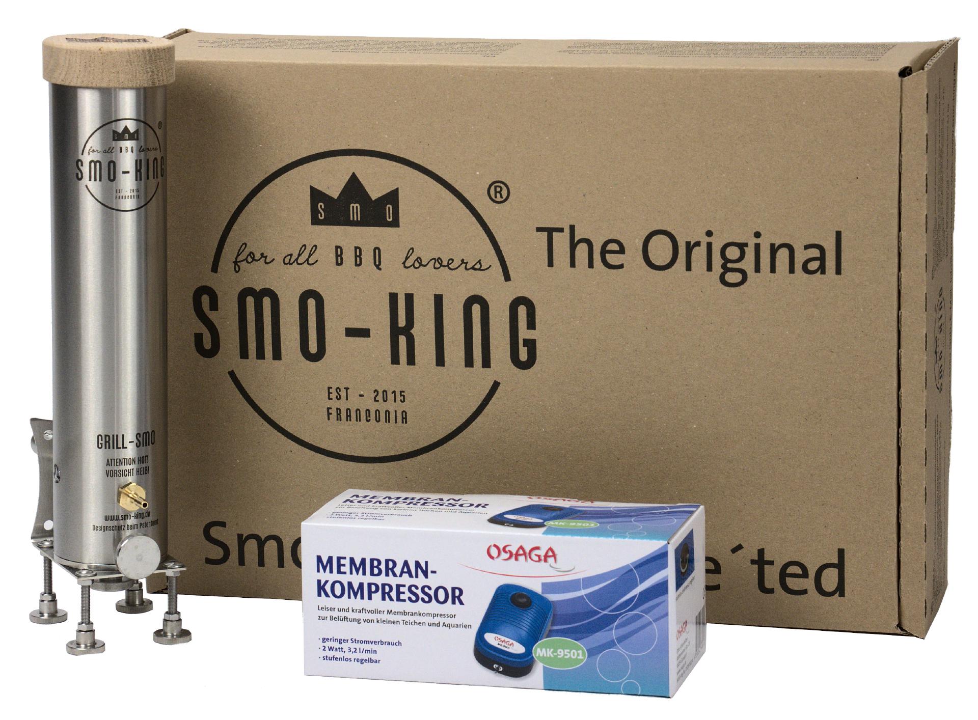 Générateur de fumée froide Smo-King GRILL-SMO 0,65 litres avec pompe à membrane 230 volts STARTER SET