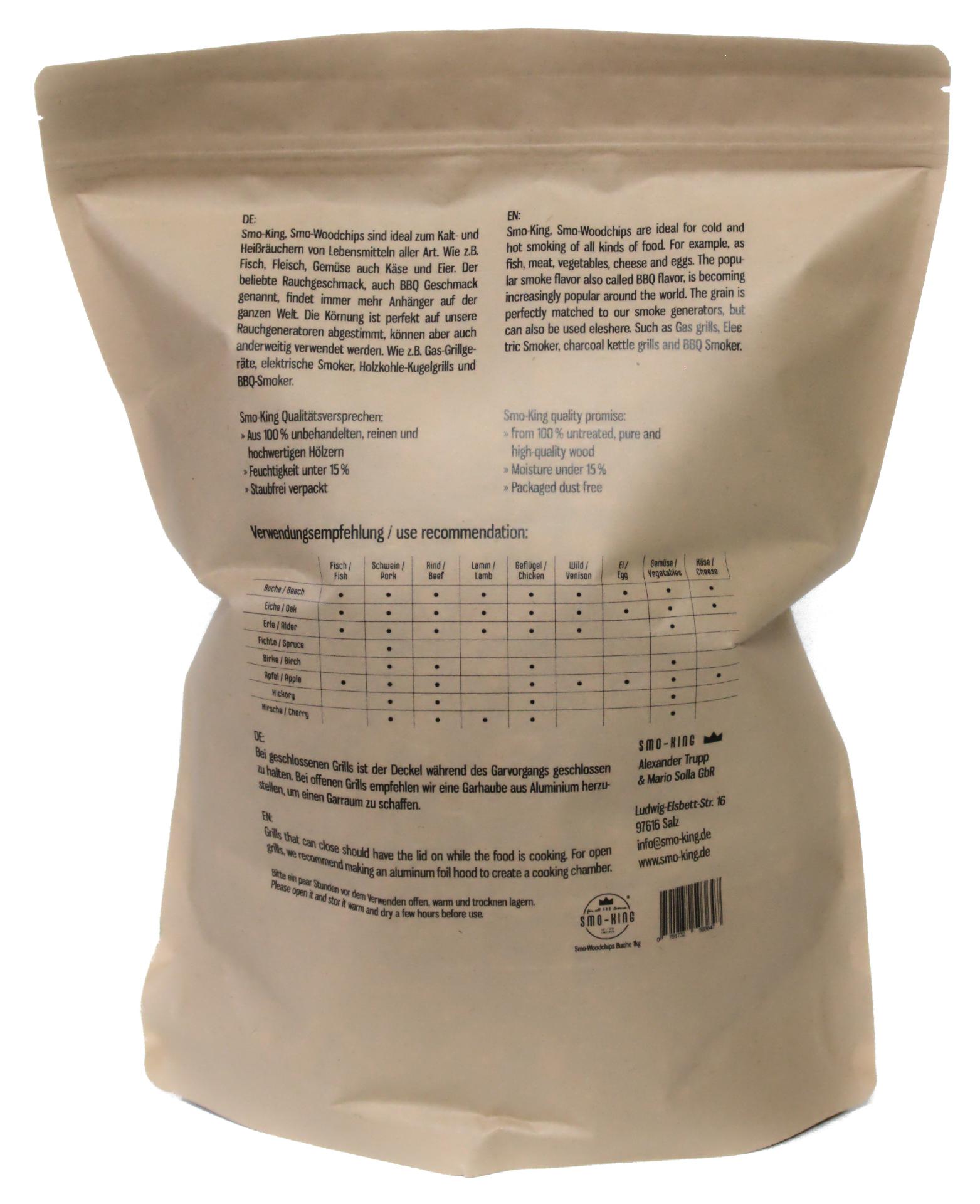 Smo-King Copeaux de Bois Hêtre 1 kg Smo-King Copeaux de Bois Hêtre 1 kg