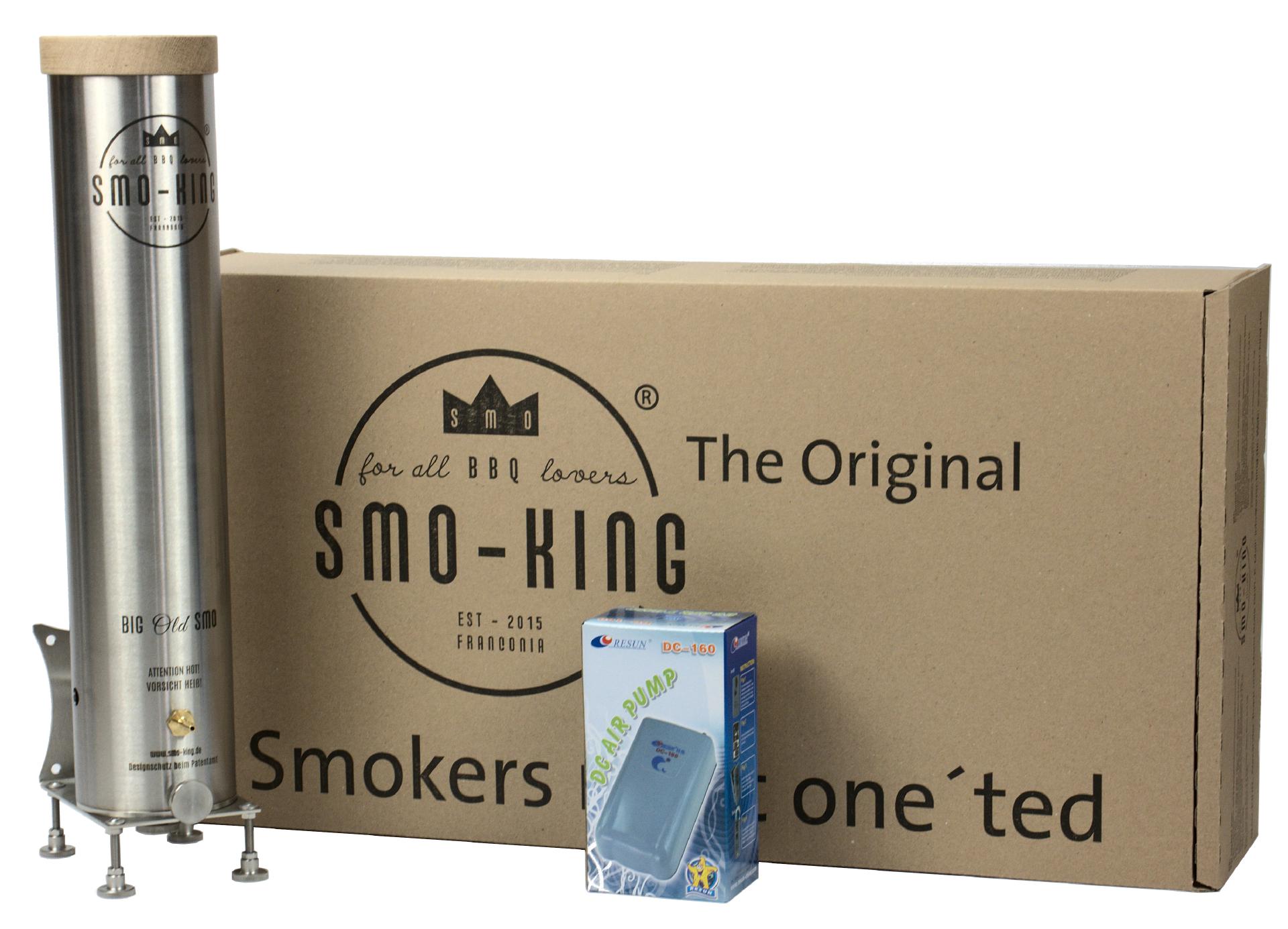 Générateur de fumée froide Smo-King BIG-Old-SMO 2,3 litres avec pompe à membrane à piles STARTER-SET (à partir de 2025)