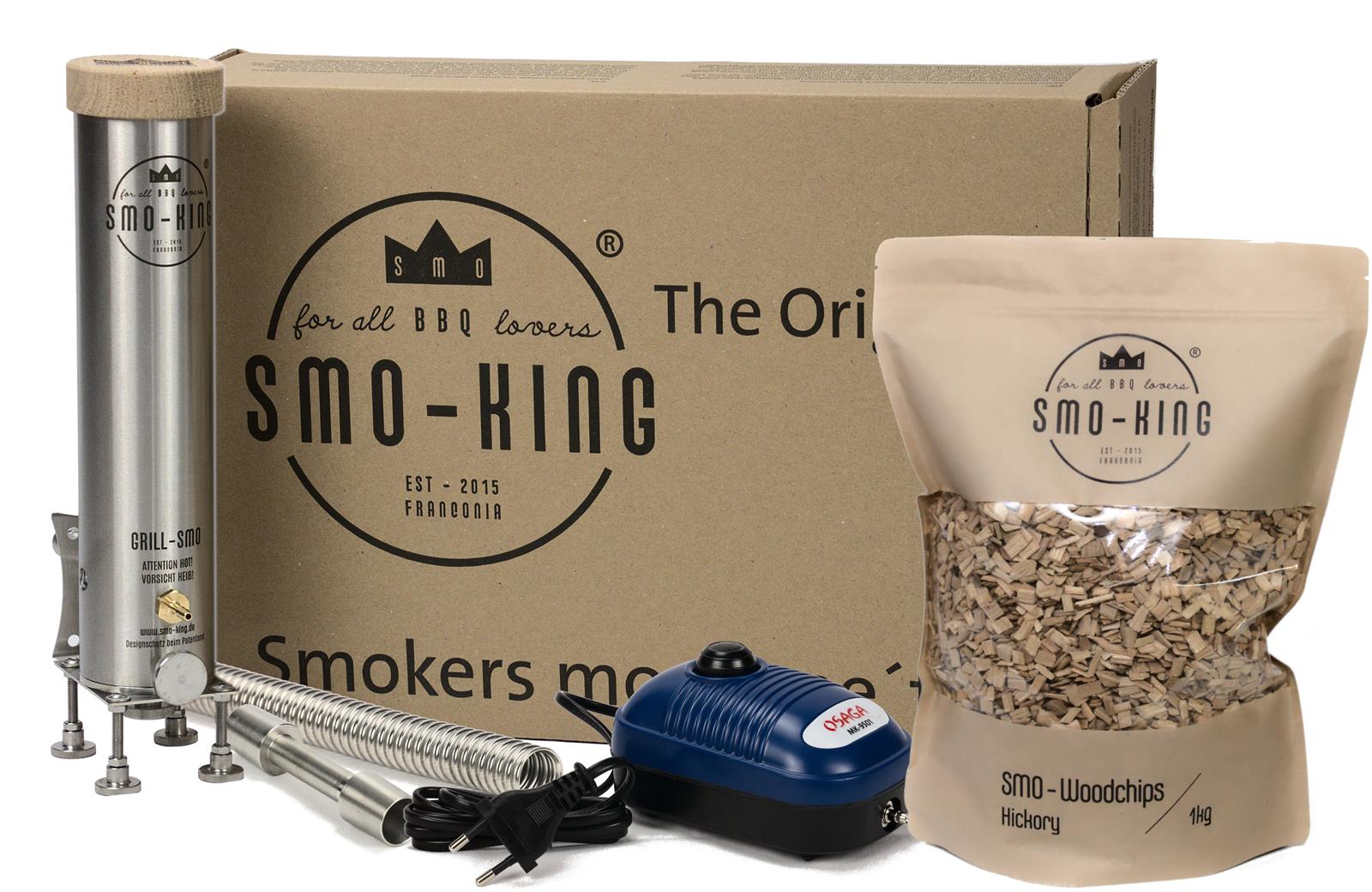 Smo-King Générateur de fumée froide GRILL-SMO 0,65 litre avec pompe à membrane 230 Volt STARTER-SET XL