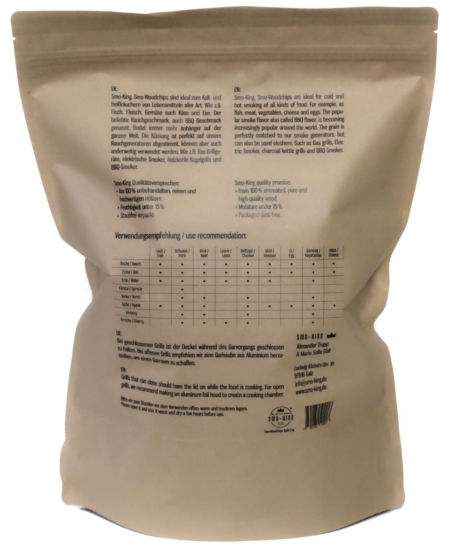 Smo-King Copeaux de Bois Pomme 1 kg Smo-King Copeaux de Bois Pomme 1 kg