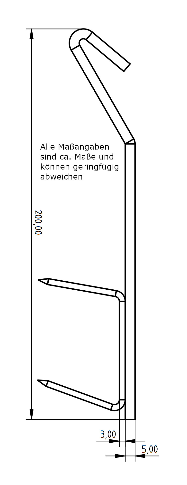 Räucherhaken "Fisch" 2-Spitzen (Edelstahl) Räucherhaken "Fisch" 2-Spitzen (Edelstahl)