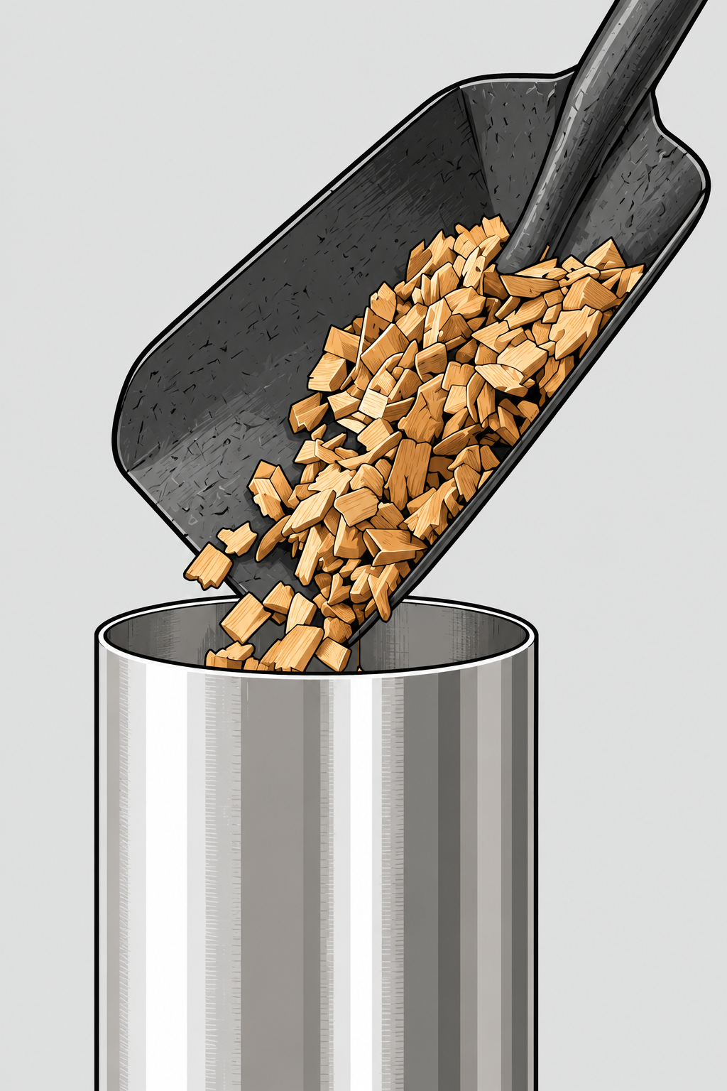 Woodchips in den SMO-KING einfüllen